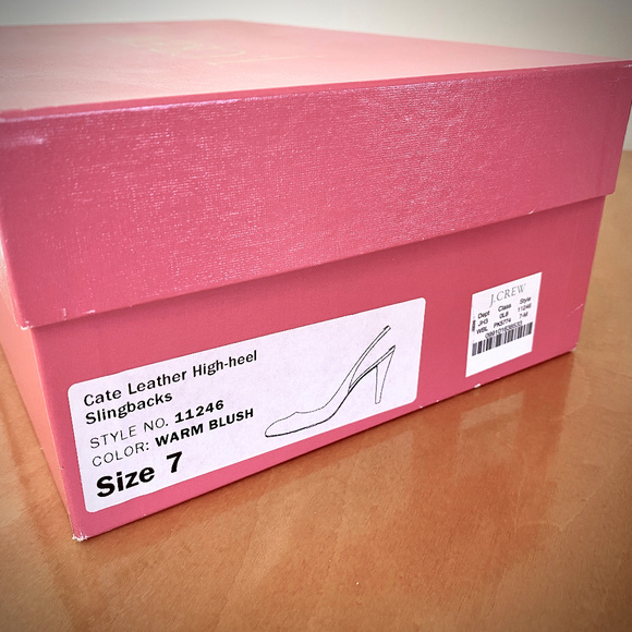 J. Crew “Cate” Slingback Leather Pump in Warm Blush 7M - Picture 8 of 8
